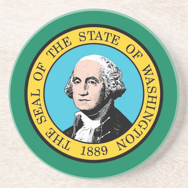 Underlägg med Flagga Washington, USA (Framsidan)