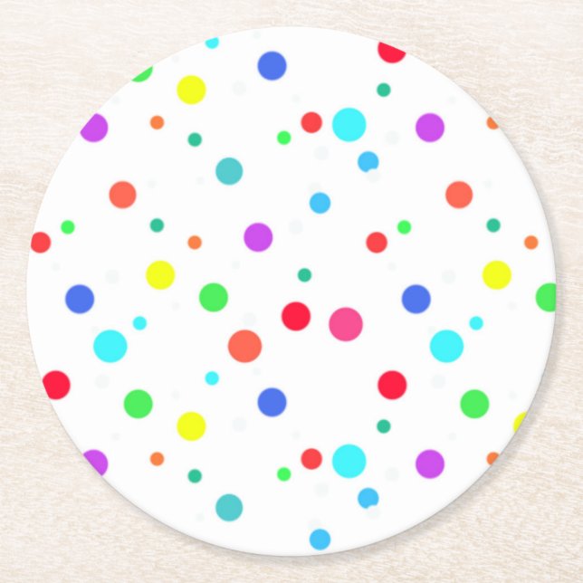 Underlägg med Lots O'Spots Papper Rund (Framsidan)