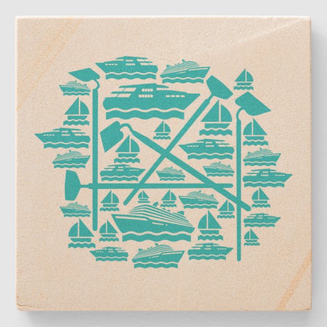 Underlägg med takston för båtar och hål (Framsidan)