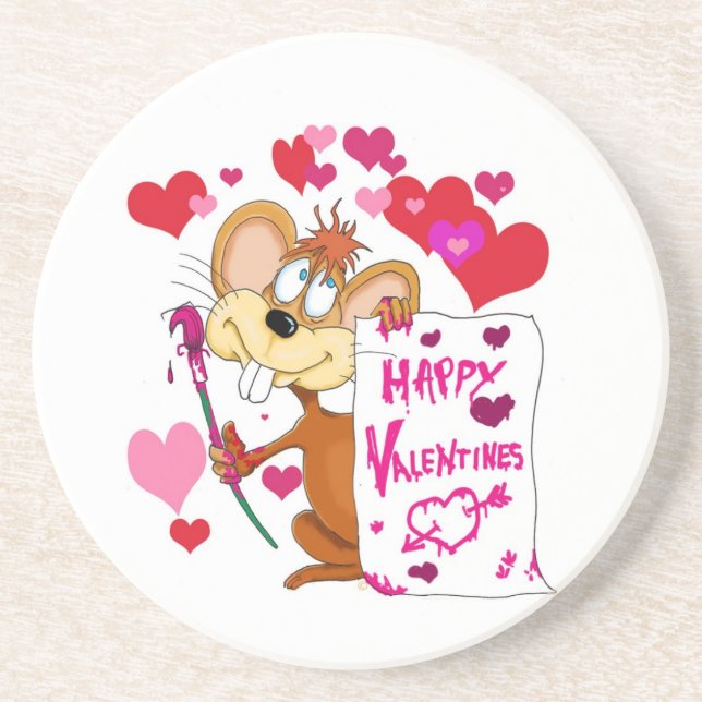 Underlägg med Valentine Mouse (Framsidan)