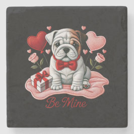Underlägg min Valentine English Bulldog Stone