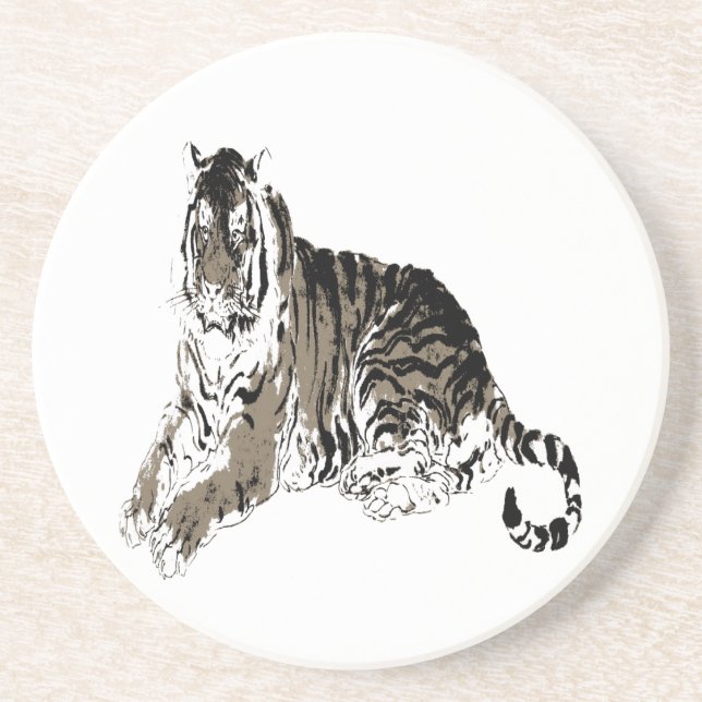 Underlägg mjuka upp tiger sandsten (Framsidan)