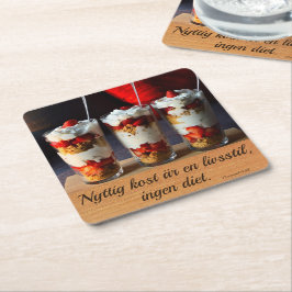 Underlägg — Nyttig kost Papper Kvadrat