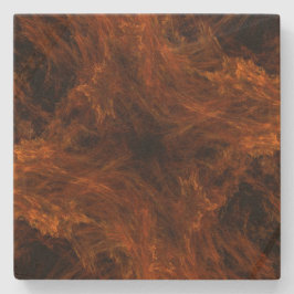 Underlägg orange Explosion Fractal Square