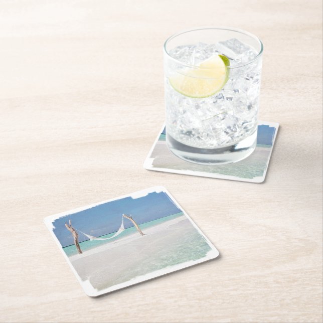 Underlägg, Papper - Vattenfärgsruta, Hammock-kvadr Underlägg Papper Kvadrat (Insitu)