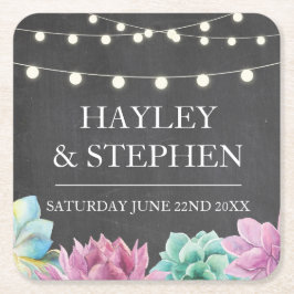 Underlägg Pastels Succulents Rustic Bröllopsfest