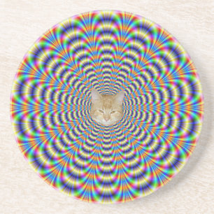 Underlägg Psychedelic Ringed pulse Sandsten
