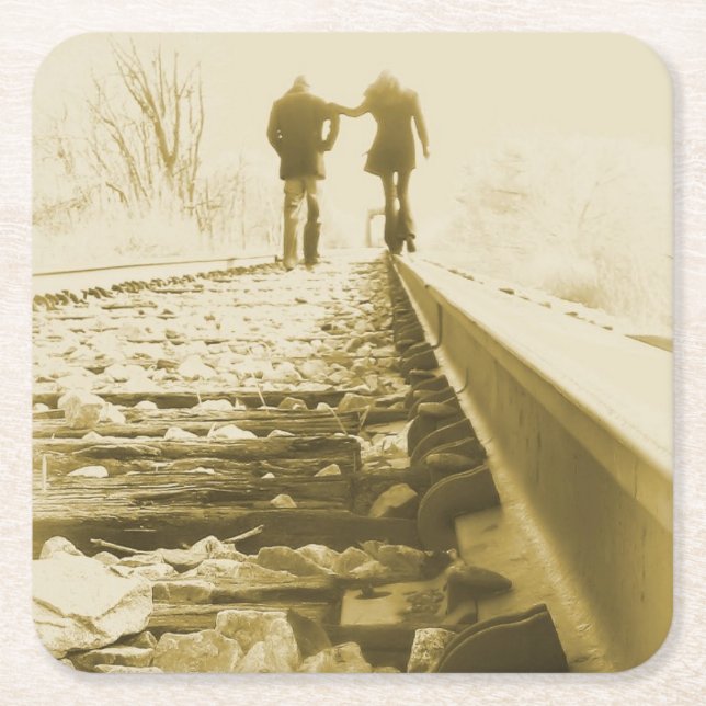 Underlägg Rails Hand-in-Hand Papper Kvadrat (Framsidan)