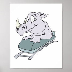 underlägg rhino poster