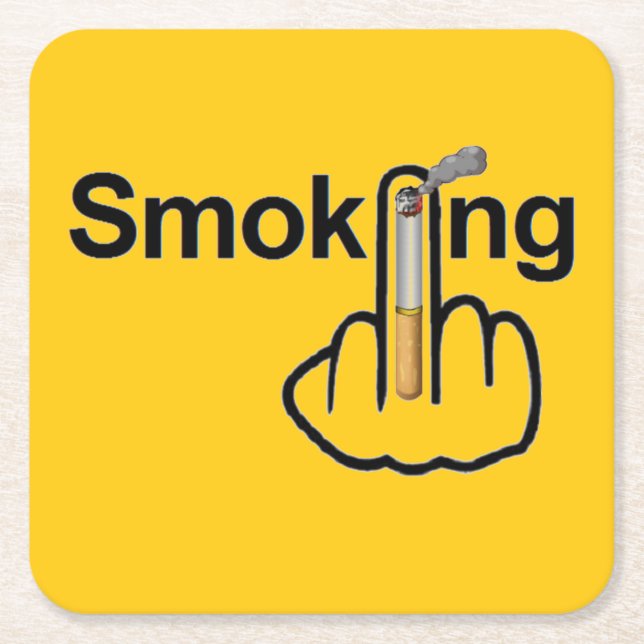 Underlägg Rökning Vänd Papper Kvadrat (Framsidan)