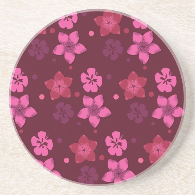 Underlägg Rosa Hawaiian Print Shades (Framsidan)