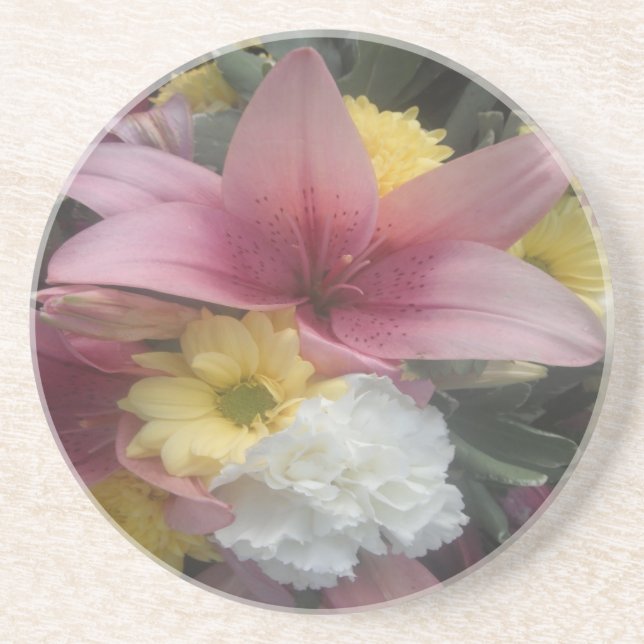 Underlägg Rosa Lily Beauty Sandsten (Framsidan)