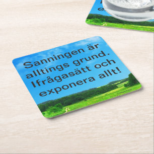 Underlägg — Sanningen Papper Kvadrat