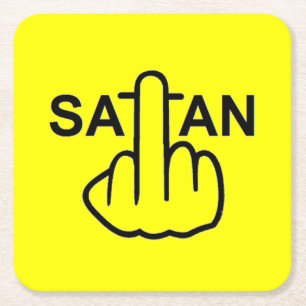 Underlägg Satan Flip Papper Kvadrat