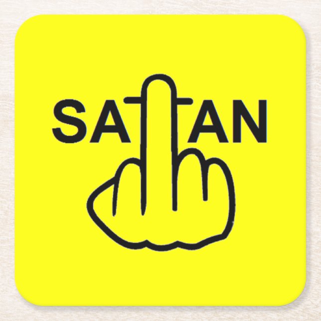 Underlägg Satan Flip Papper Kvadrat (Framsidan)