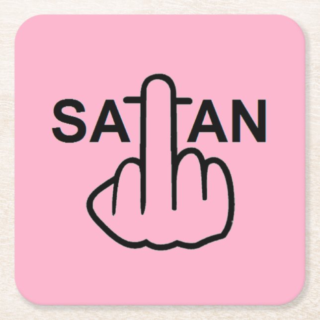 Underlägg Satan Flip Papper Kvadrat (Framsidan)