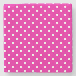 Underlägg shock rosa Polka dots kvadrat