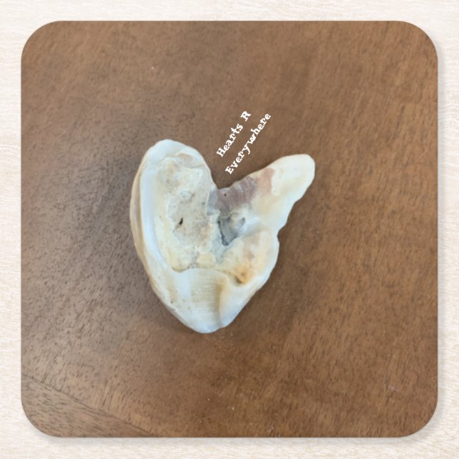 Underlägg snäcka av hjärtsäcken på bord papper kvadrat (Framsidan)