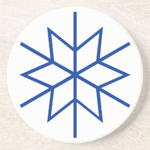 Underlägg - Snöflingor i blått