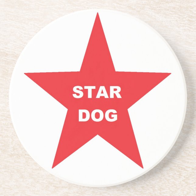 Underlägg Star Hund på Red Star Sandsten (Framsidan)
