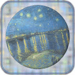 UNDERLÄGG - "Starry Night over the Rhone" - van Go<br><div class="desc">En bild av "Starry Night Over the Rhone" (1888) av Vincent van Gogh visas på den här rundan av Sandstone-Underlägg. ► Bilden kan inte tas bort eller ersättas. ► Anpassa/anpassa genom att lägga till anpassningsbar i ditt teckensnittsval (stil, färg, storlekt), eller en ytterligare bild eller logotyp. Gör en färglös och...</div>