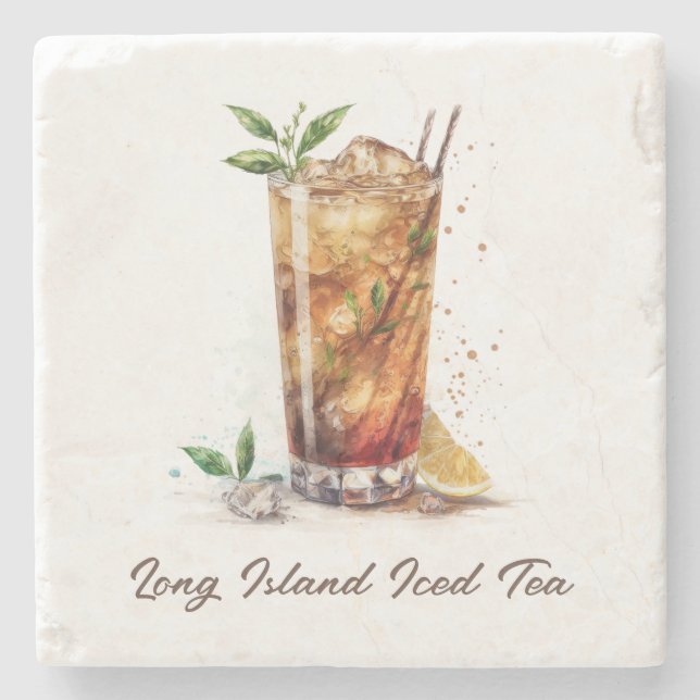 Underlägg, stene - Long Island Iced Tea Stenunderlägg (Framsidan)