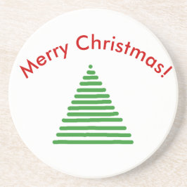 Underlägg - Stiliserad Träd med böjd text Sandsten