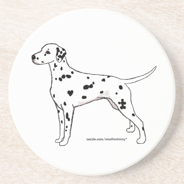 Underlägg: Svart Dalmatian Underlägg (Framsidan)