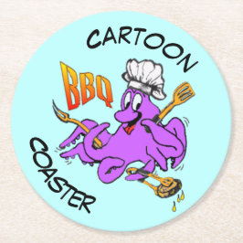 Underlägg tecknad: Underlägg av Cute BBQ Octopus