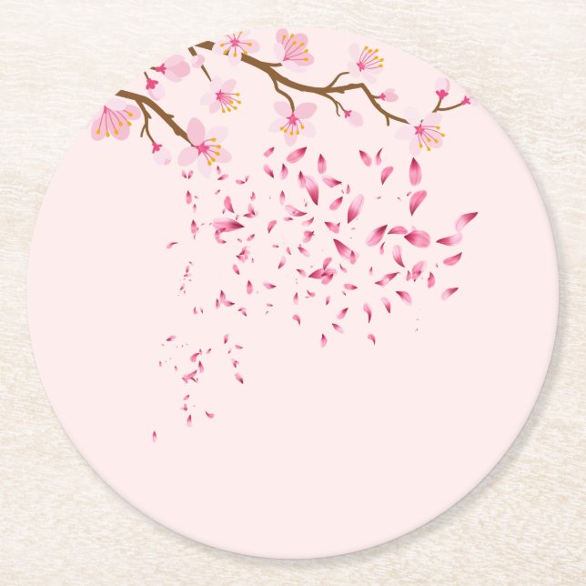 Underlägg uppsättning för rosa-runda (Framsidan)