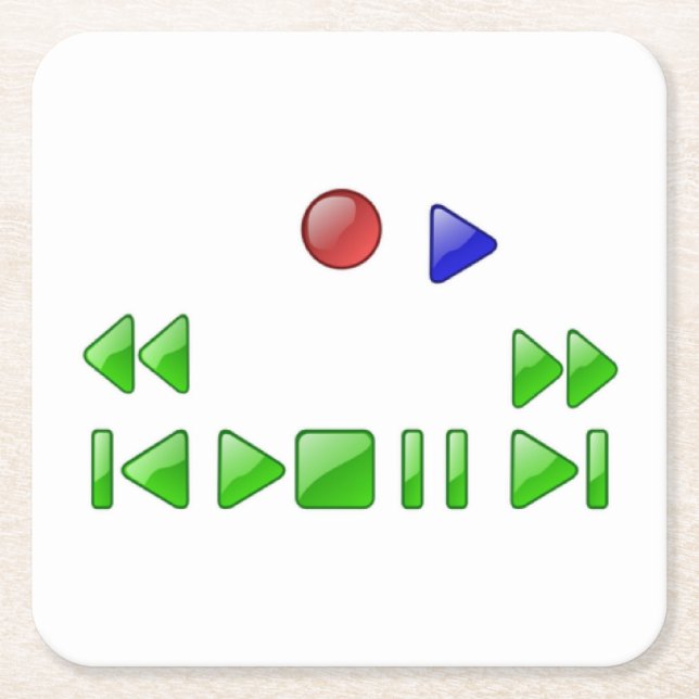 Underlägg uppsättning med mycket Roligt Simulerade Papper Kvadrat (Framsidan)