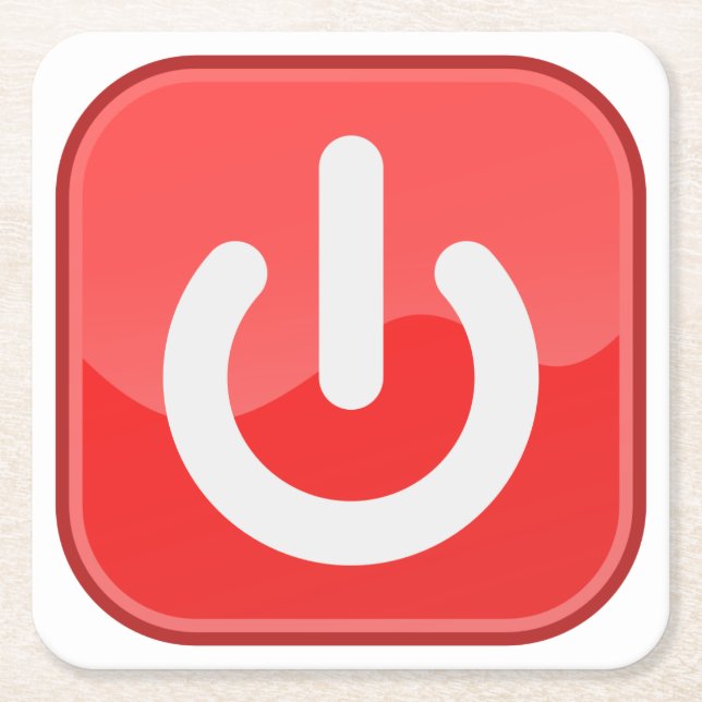 Underlägg uppsättning med Simulated On-Off (av-kna Papper Kvadrat (Framsidan)