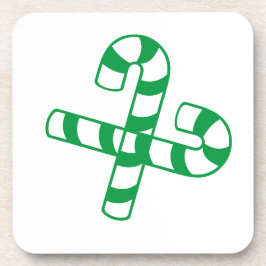 Underlägg uppsättning - Polkagrisar för Grönt