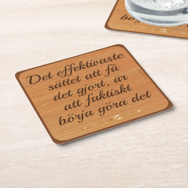 Underlägg — Uträtta Papper Kvadrat (Vinklad)