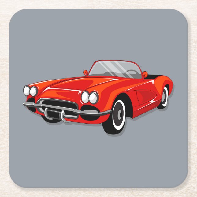 Underlägg Vackra antika bilar (Framsidan)