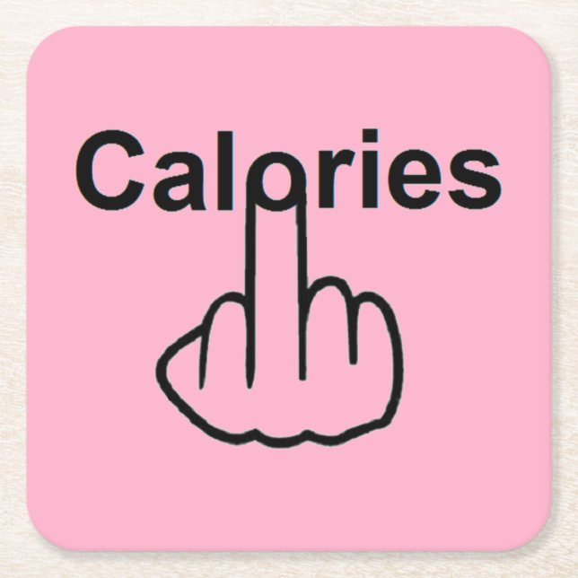 Underlägg Vänd kalorier Papper Kvadrat (Framsidan)