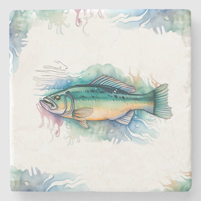 Underlägg - Vattenfärgsserie: Bas (Framsidan)