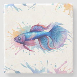 Underlägg - Vattenfärgsserie: Betta Fish