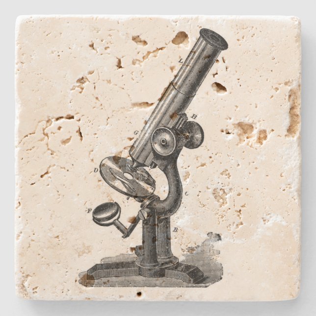 Underlägg vintage Microscope Stone (Framsidan)