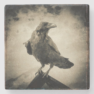Underlägg Vintage Porträtt i Proud Black Raven