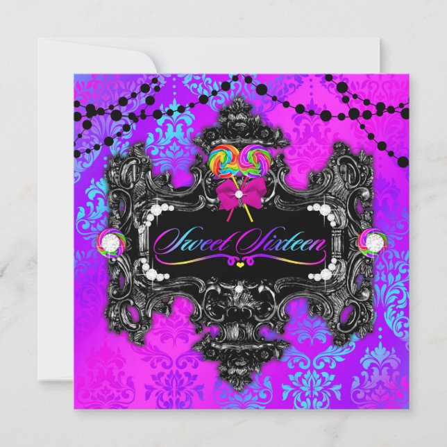 Underland söta 16 för 311 godis inbjudningar (Framsida)