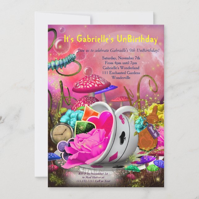 Underlandinbjudningar, underlandparty inbjudningar (Framsida)