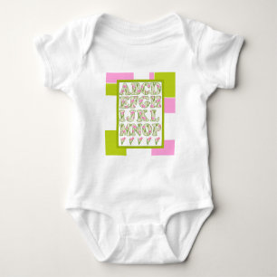 Underlig alfabet, blomalfabet, alfabet t shirt