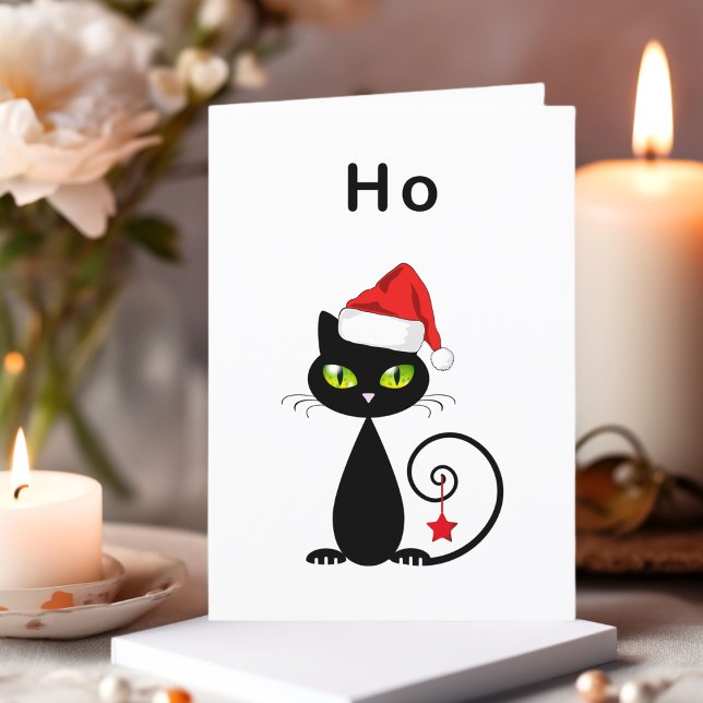 Underlig Black Sitta Jultomten-julklapp Helgkort (Skapare uppladdad)