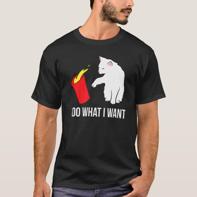 Underlig Cat jag gör vad jag vill. T Shirt (Framsida)