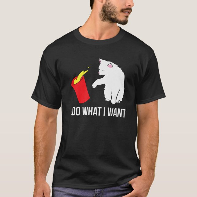 Underlig Cat jag gör vad jag vill. T Shirt (Framsida)