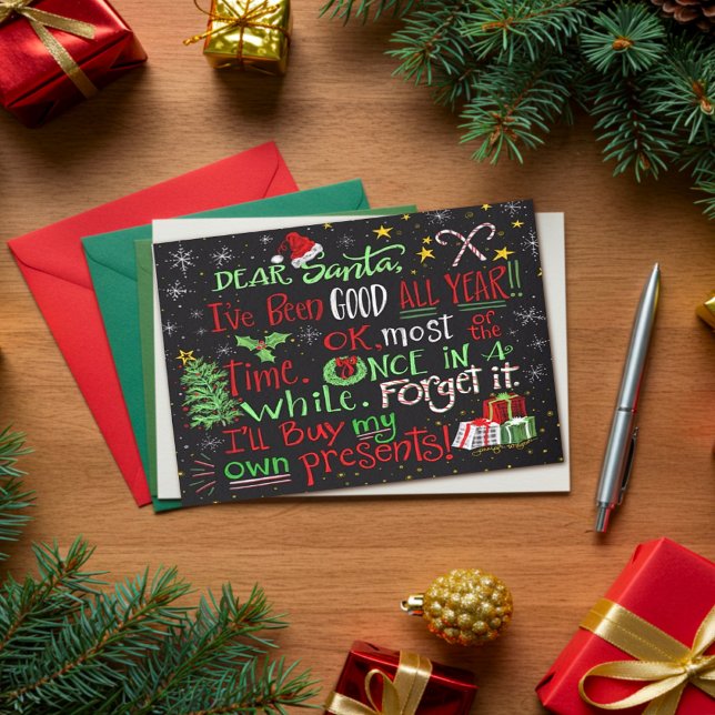 Underlig citat Cute-julen Bästa Santa Kort (Skapare uppladdad)