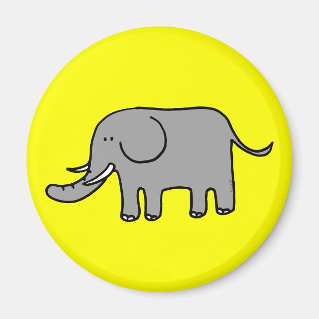 Underlig elefant magnet (Framsidan)