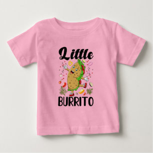 Underlig flicka lilla burrito ord art t shirt