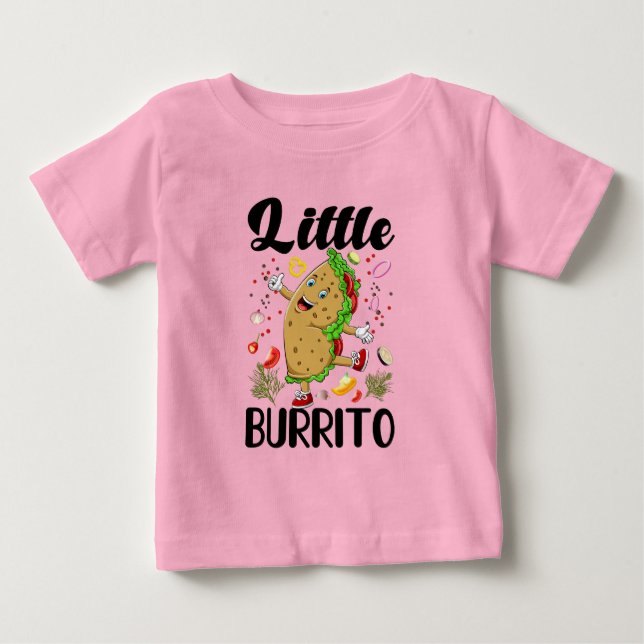 Underlig flicka lilla burrito ord art t shirt (Framsida)